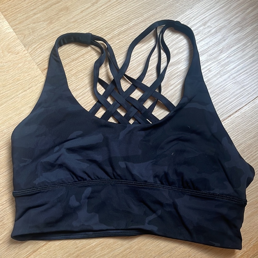 Lululemon energy bra, camo print